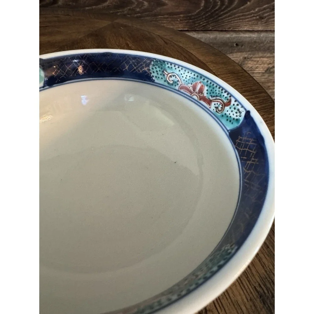 VTG GOLD IMARI Ware Japan Hand Painted Floral Gold Bowl‎ Dish 8.25